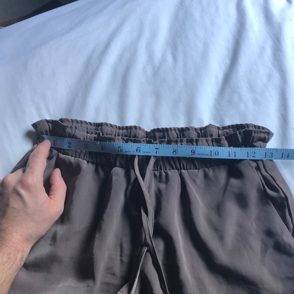 Seven Sister Khaki / Olive Green laser cut shorts - Picture 8 of 9